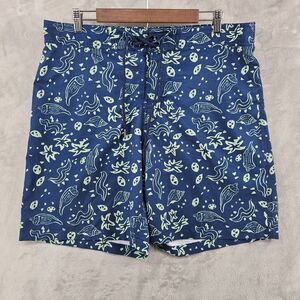 Southern Tide Mens Xl‎ Boardshorts Swim Trunks Sheels Beach Print Mesh Liner